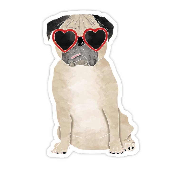 Paper Wolf Design - Wholesale Sticker - Pug Sticker