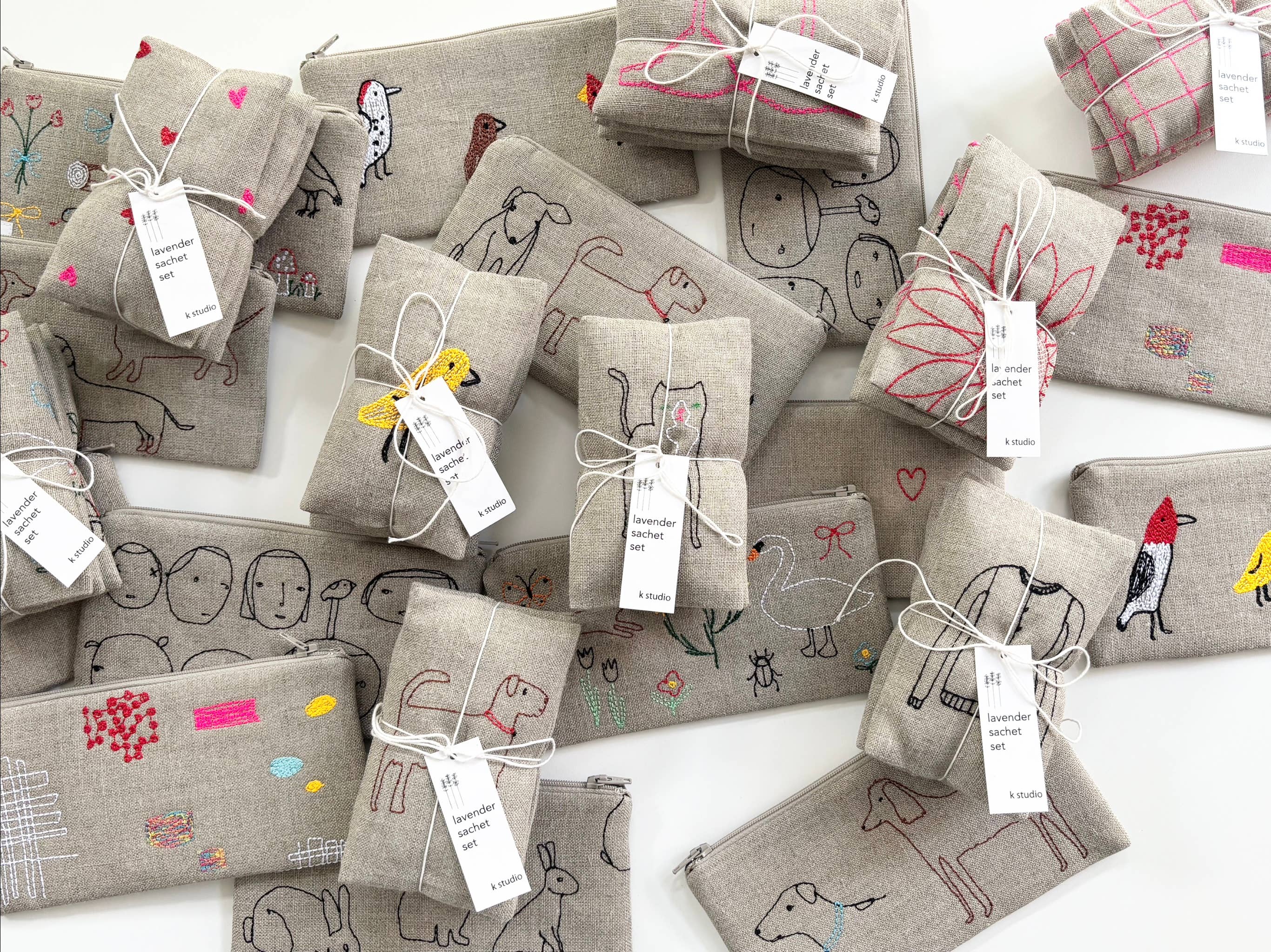 K Studio - Wholesale Sachet - Backyard Birds Sachet Set4