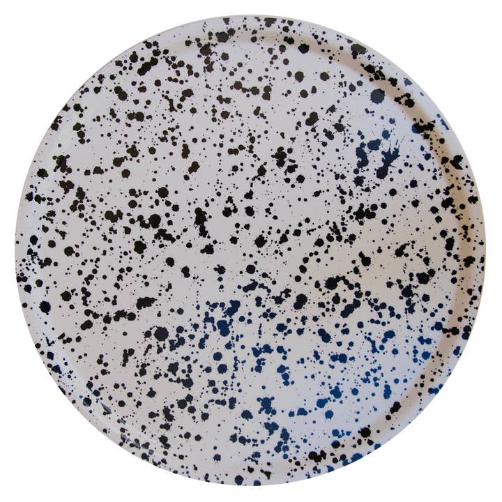 Plateau, grand rond, anti-éclaboussures (noir) pour la vente par Tisch New York