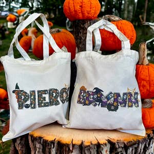 LED Light Halloween Candy Bags,Trick or Treat Bags Light Up Candy Bags,Reusable  Bucket for Children Halloween Snack Bags,Gift Bags 