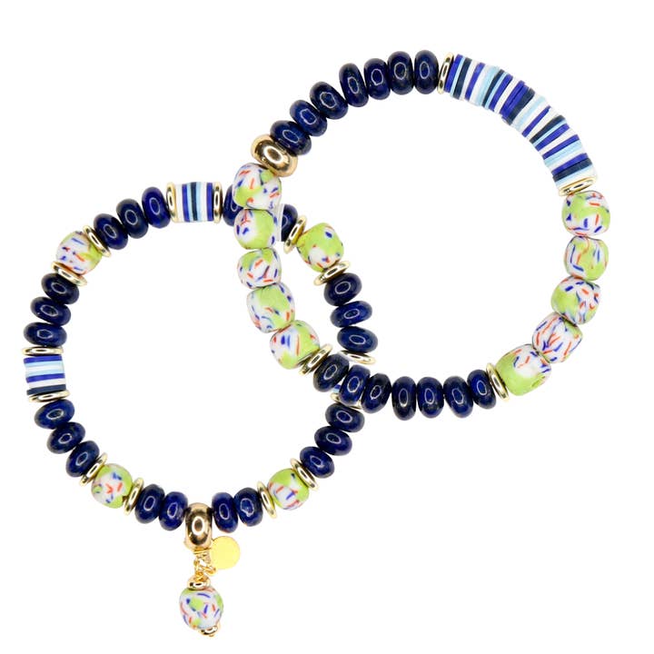 Echo Bracelet Set in Navy Blue for wholesale by Catherine Page Jewelry