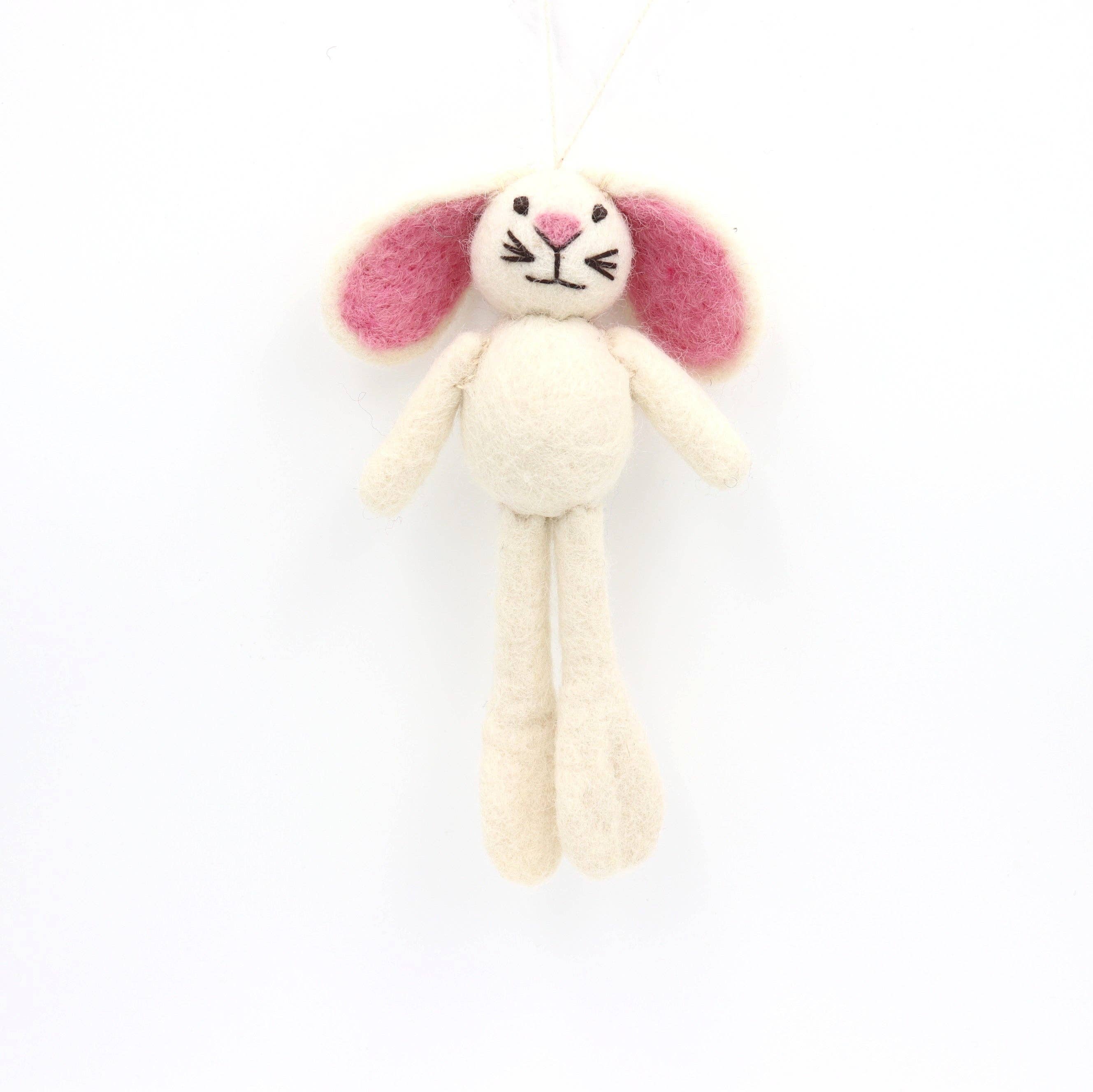 Sparkle Being - Wholesale Ornament - Handmade Wool Felt Bunny Ornament – Cute Easter or Christmas Decoration2