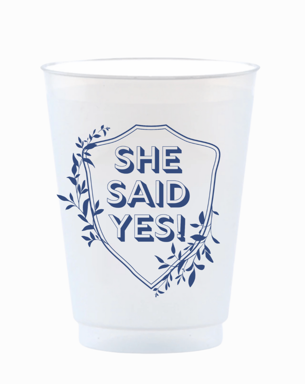 perk - Wholesale Disposable Cup - She Said Yes Engagement Reusable Frost Flex Cups0