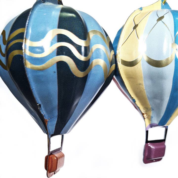 die Blechfabrik e.K. - Wholesale Ornament Set - Vintage hot air balloon decoration pendant, shabby chic, retro1