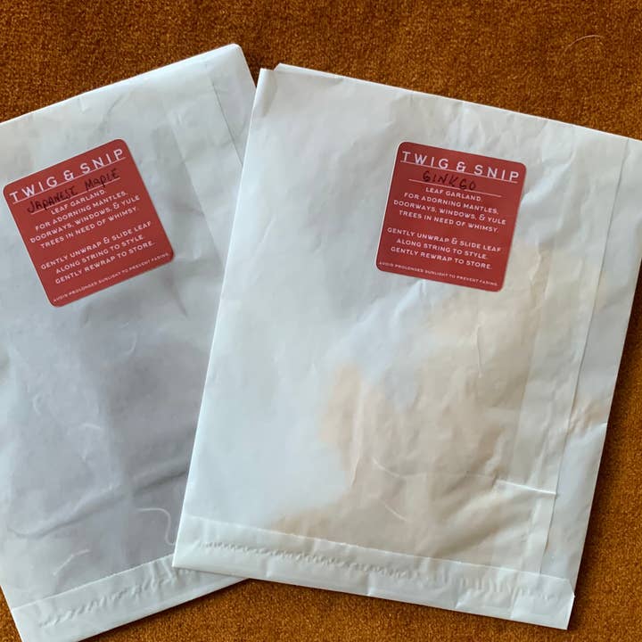 Twig and Snip - Wholesale Bunting/Garland - Dried Japanese Maple Leaf Dangle - Burgundy4