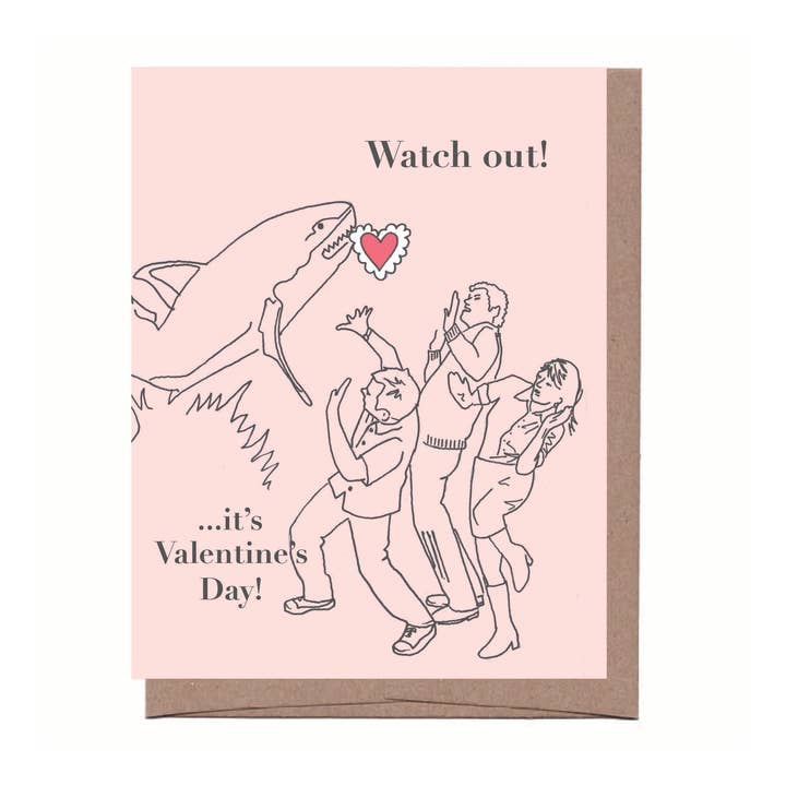 Shark Valentinsdag lykønskningskort for engroshandel hos La Familia Green