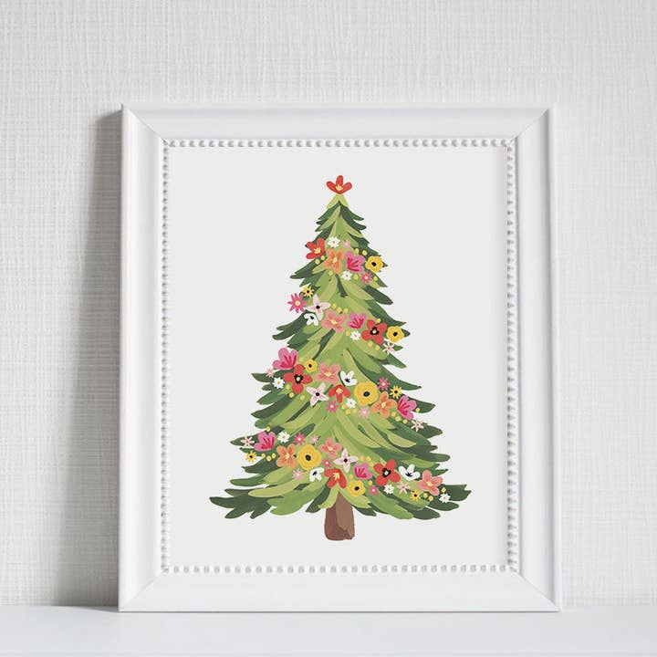 Bloom Christmas Tree - Christmas Art Print for wholesale by LoveLight Paper