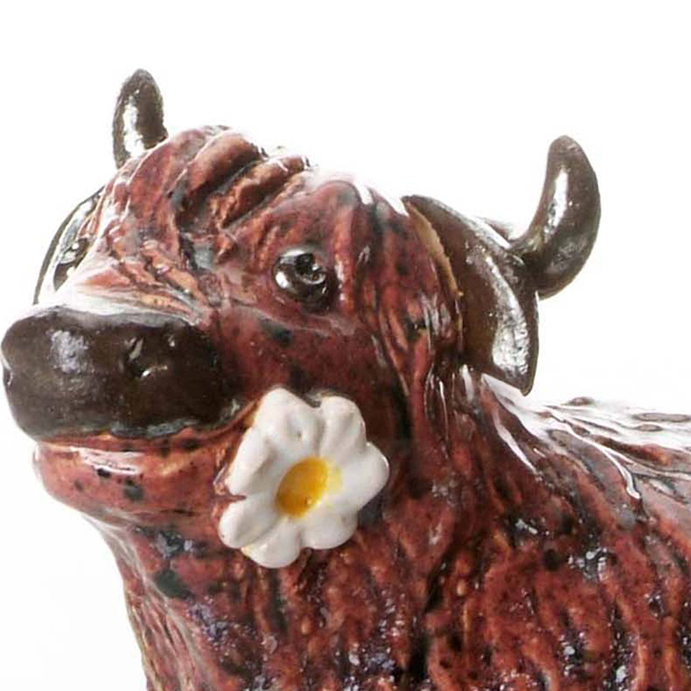 Enigma Supplies – wholesale Dekorativ statyett – Ko med blomma keramisk figur | Olika färger19