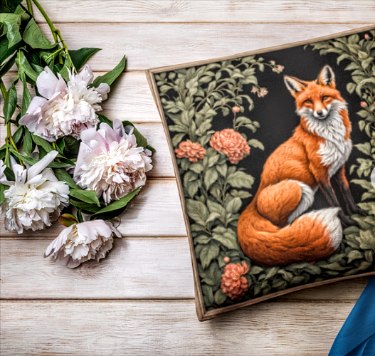 Upside Down Owl Farm - Wholesale Throw/Decorative Pillow - Fox Home Decor, Woodland Fox Pillow, Fox Accent Pillow1