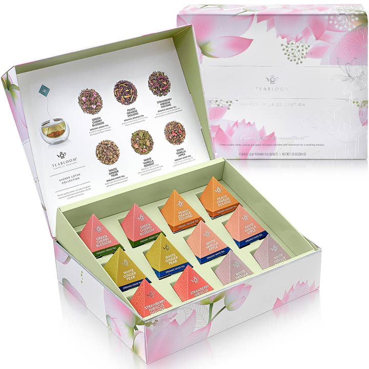 Teabloom Sacred Lotus Presentation Box for wholesale by Teabloom