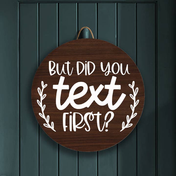 ¿Enviaste un mensaje de texto a la decoración de la puerta para venta al por mayor de 9th Letter Press