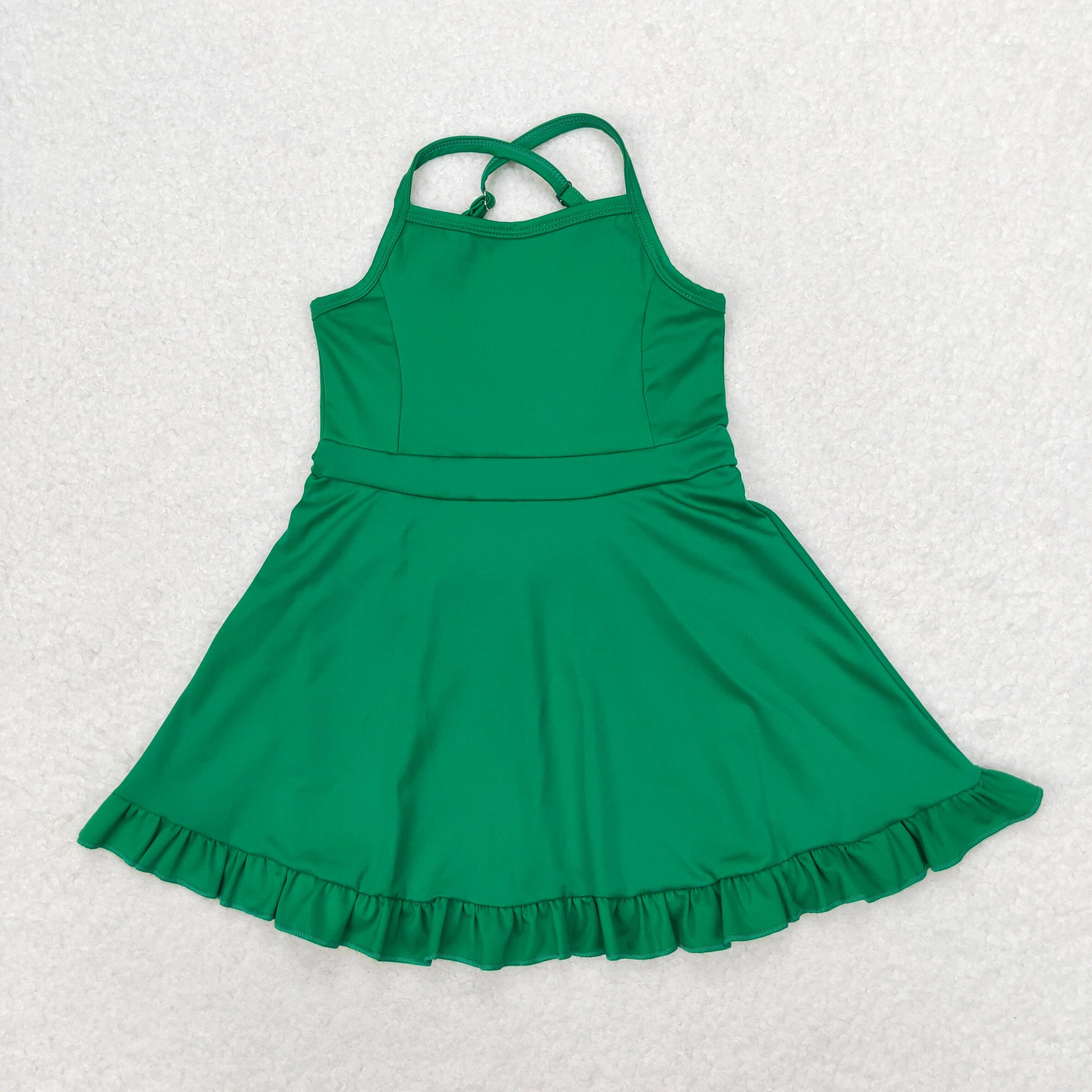 Aier Wholesale - Wholesale Athletic Dress - Kids - Baby Girls Knit Knee Length Active Wear Athletic Dresses13