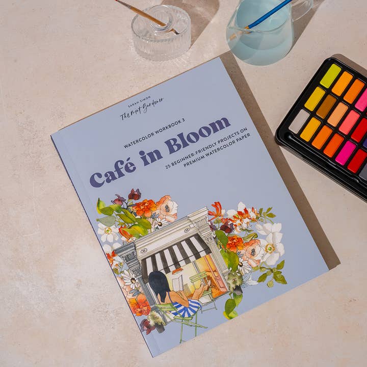 Paige Tate & Co. - Wholesale Book - Adult - Watercolor Workbook: Café in Bloom