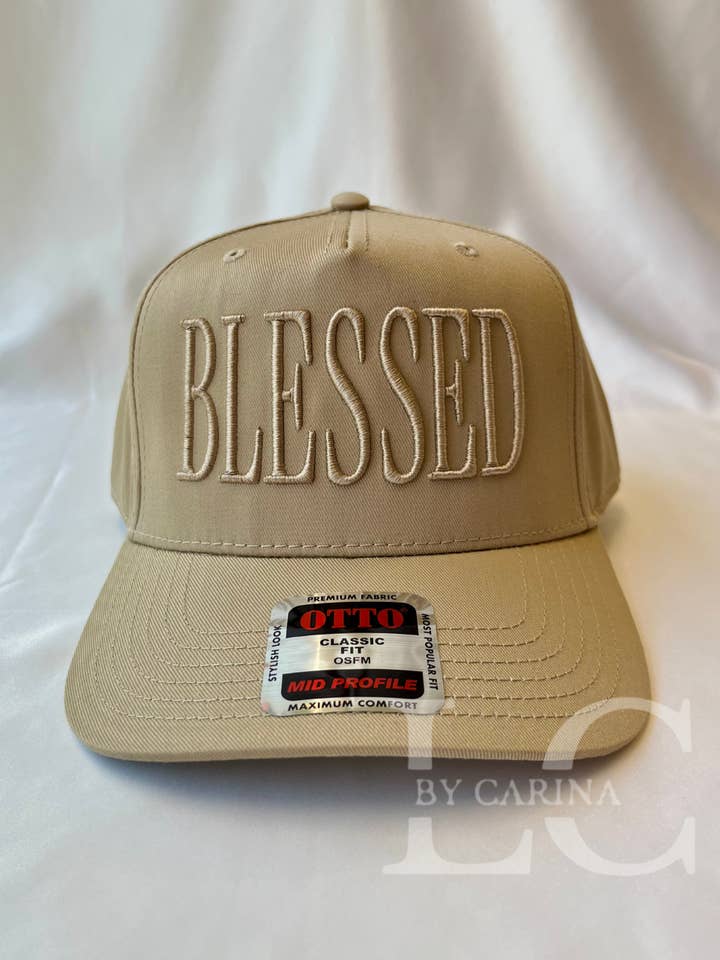 Gezegende Geborduurde Puff Hoed – Toon op Toon voor wholesale door LC by Carina