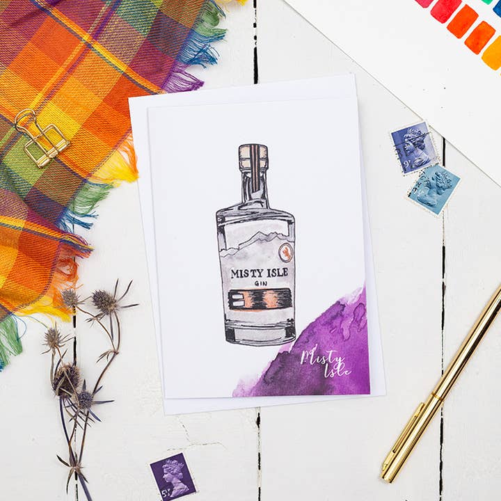 Misty Isle Greetings Card for wholesale by Sarah Leask Studio