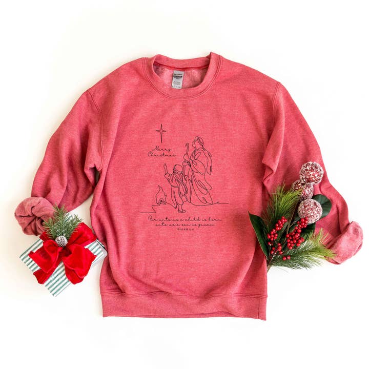 For Unto Us a Child is Born Star | Sweatshirt for wholesale by Uplifting Threads Co Wholesale