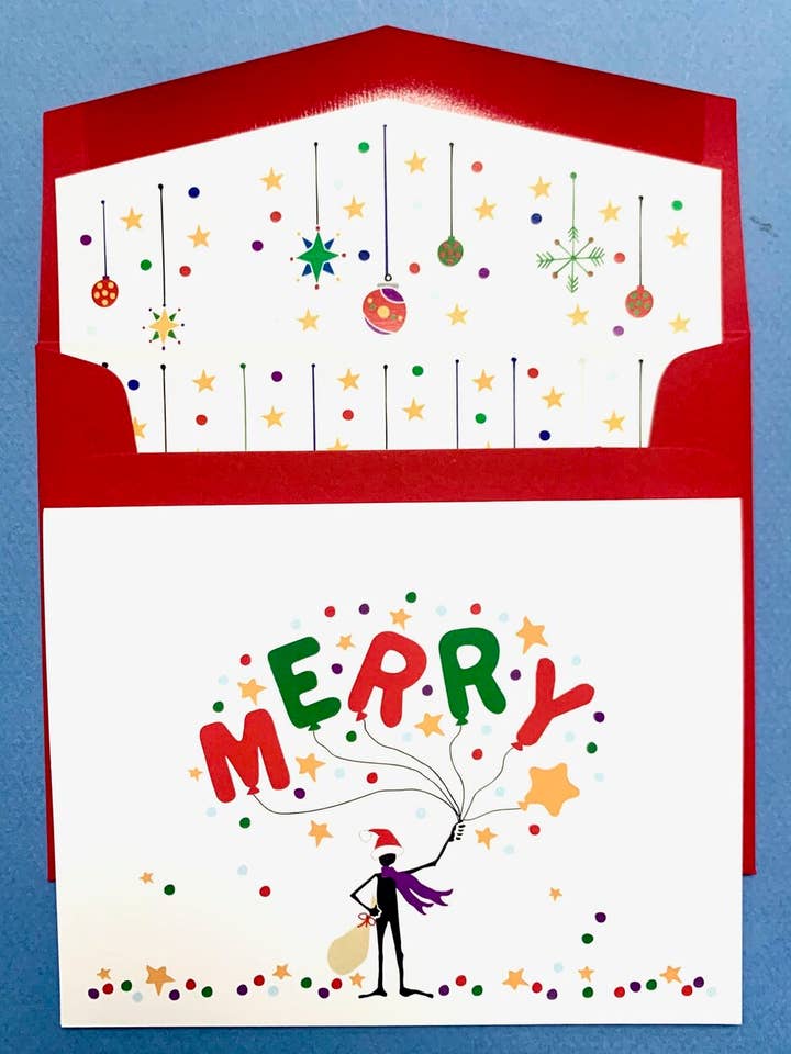 Santa Man - Set of 10 Cards for wholesale by Mighty Violet Design