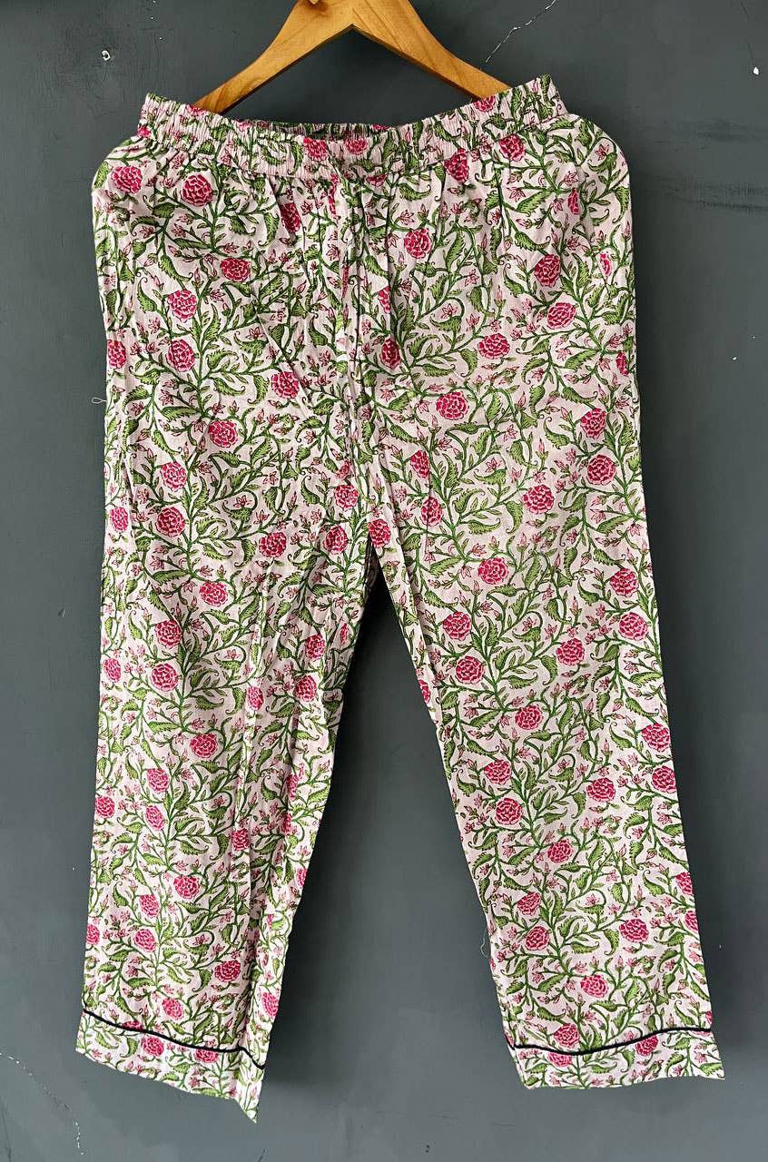 Bhawana Handicrafts - Wholesale Lounge Top - Women's - Pajama Sets Night Wear Woman Dress Floral Print Handmade1