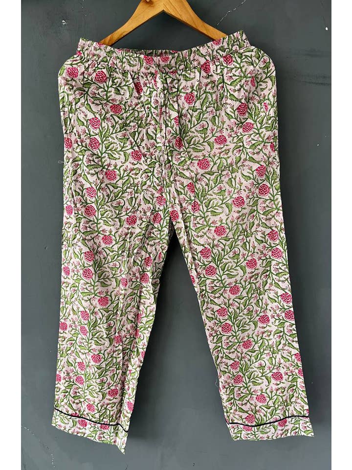 Bhawana Handicrafts - Wholesale Lounge Top - Women's - Pajama Sets Night Wear Woman Dress Floral Print Handmade1