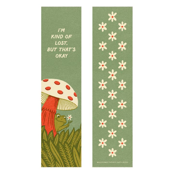 Mushroom & Frog Bookmark for wholesale by Wallflower Paper & Party