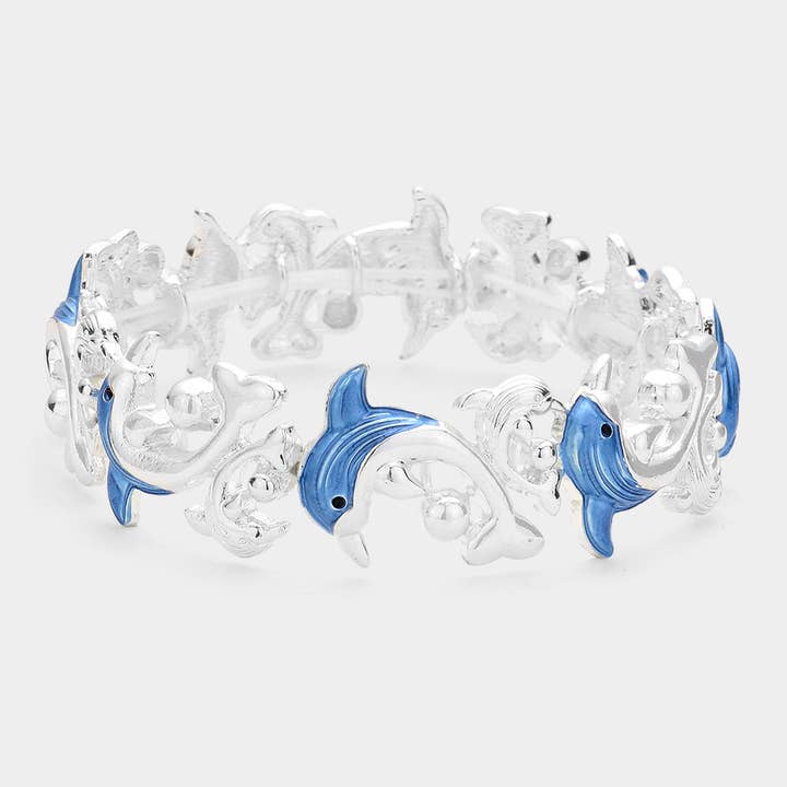 Sensibling Corp. - Wholesale Bangle Bracelet - Dolphin Stretch Bracelet