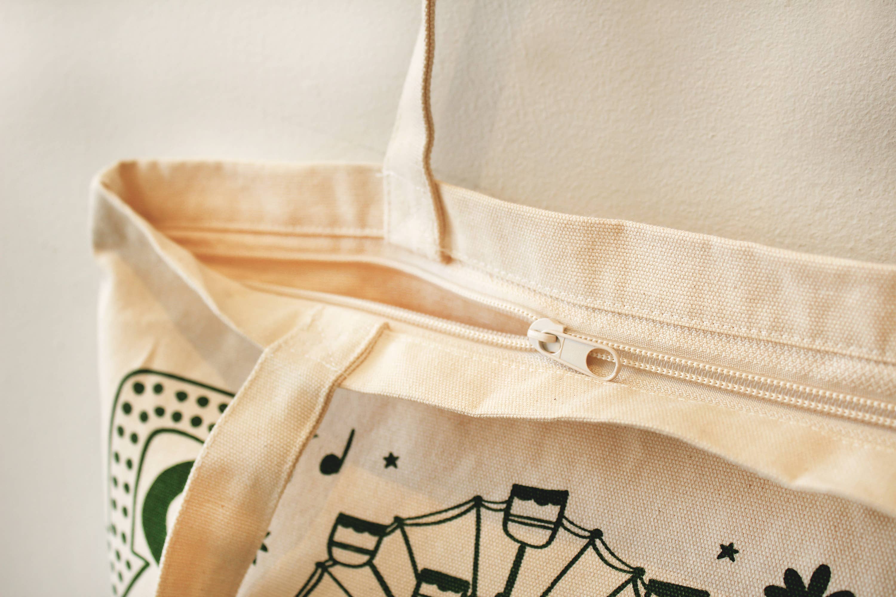 Calhoun & Co. - Wholesale Tote Bag - Unisex - Brooklyn Canvas Tote Bag with Zipper Closure6