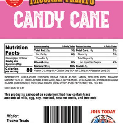 Trucker Treats - Vente Bretzels - Canne à bonbons 5,3 oz1