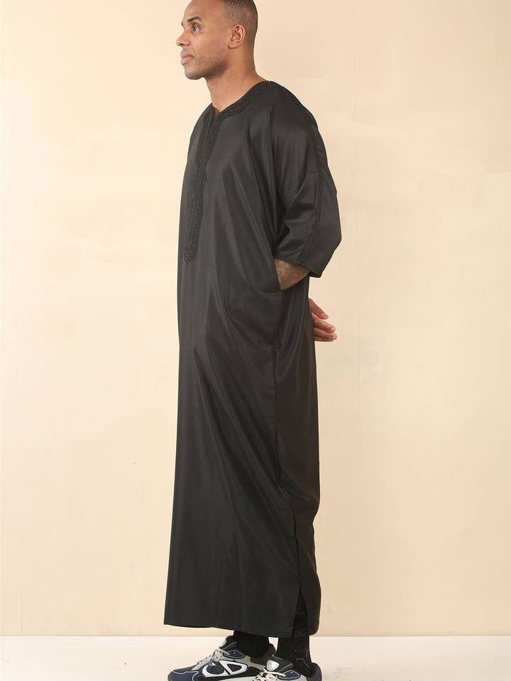 Infinity Leather (Upperclass Fashions Ltd) - Vente Peignoir – homme - Djellaba Jubba Robe Marocaine pour Homme Eid18