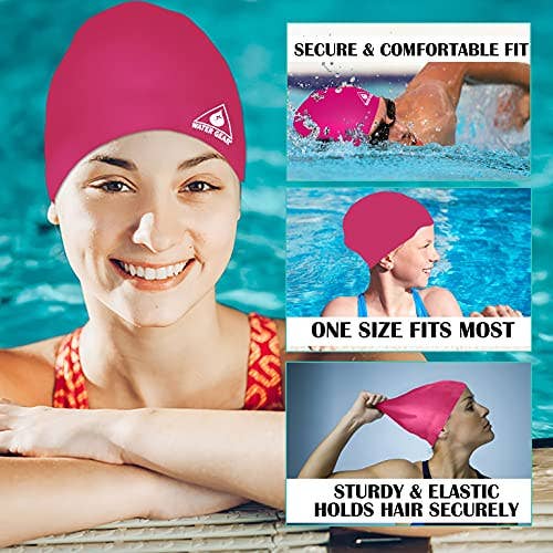 Water Gear - Wholesale Swim Cap - Unisex - Water Gear Silicone Adult Swim Cap17