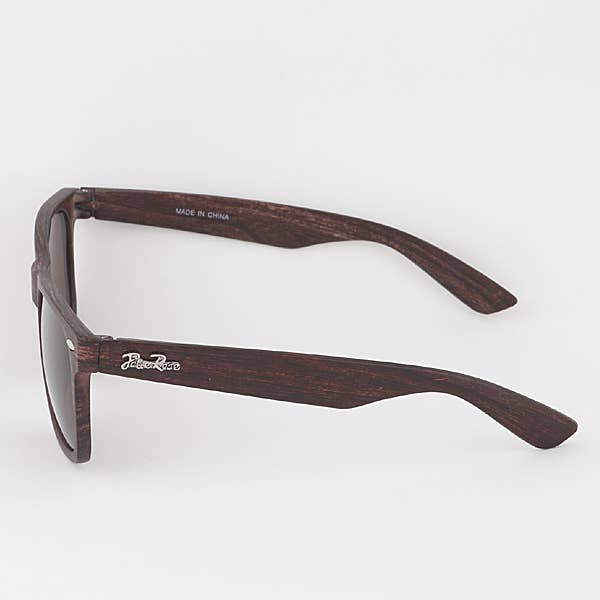 BLANDA Solglasögon i wayfarer-stil med trätextur för wholesale på Faire4