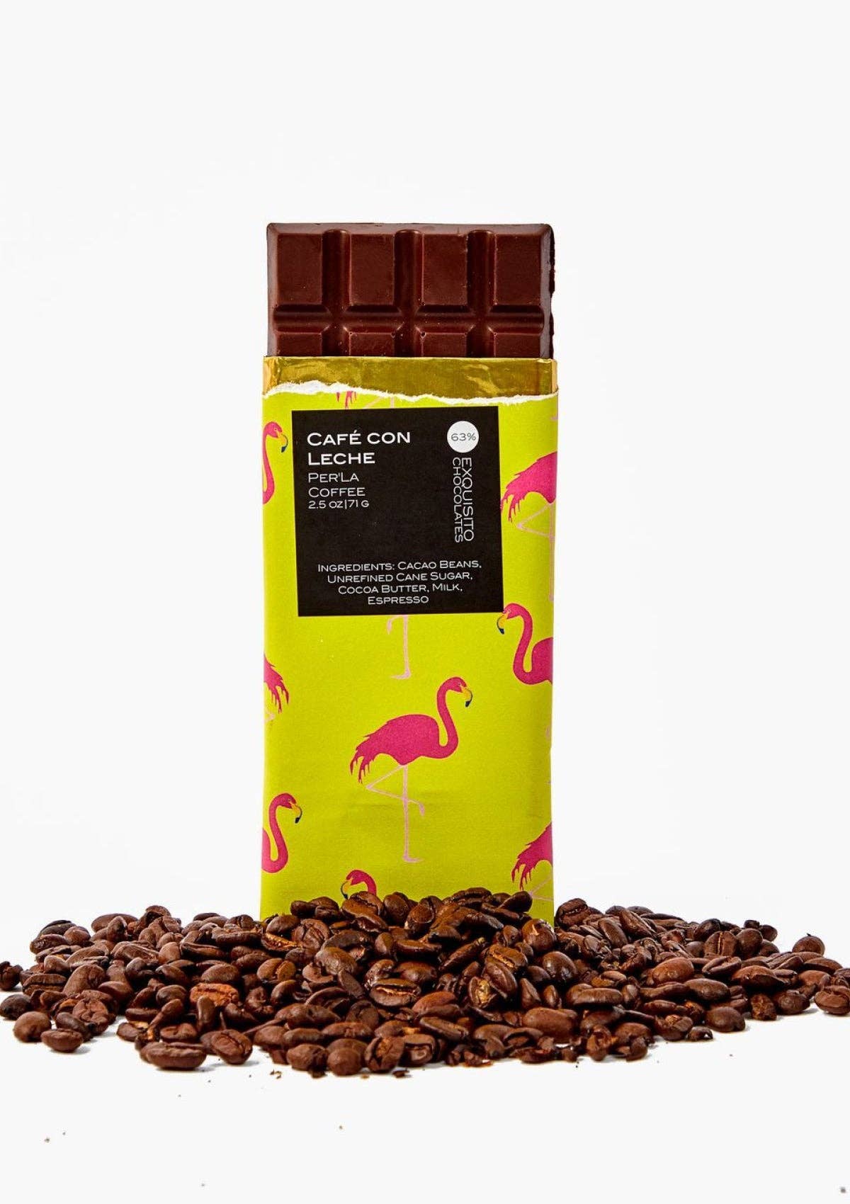 Exquisito Chocolates – wholesale Chocolate bar – 63% Cafe Con Leche, Milk Chocolate & Per'La Coffee Bar0