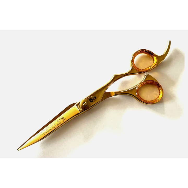 HASHIR PRODUCTS - Wholesale Pet Grooming Tool - Dog - Gold GERMAN Dog Pet Grooming Scissors Stainless Steel 7"