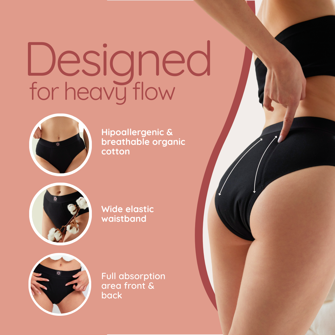 FEMIEKO GROUP SRL – Großhandel Periodenunterwäsche – Damen – Femi.Eko® Margaret Hochabsorbierende Menstruationsunterwäsche4