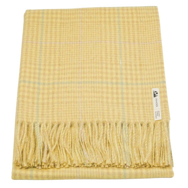 Glasgow Yellow Alpaca Blanket for wholesale by INWOOL