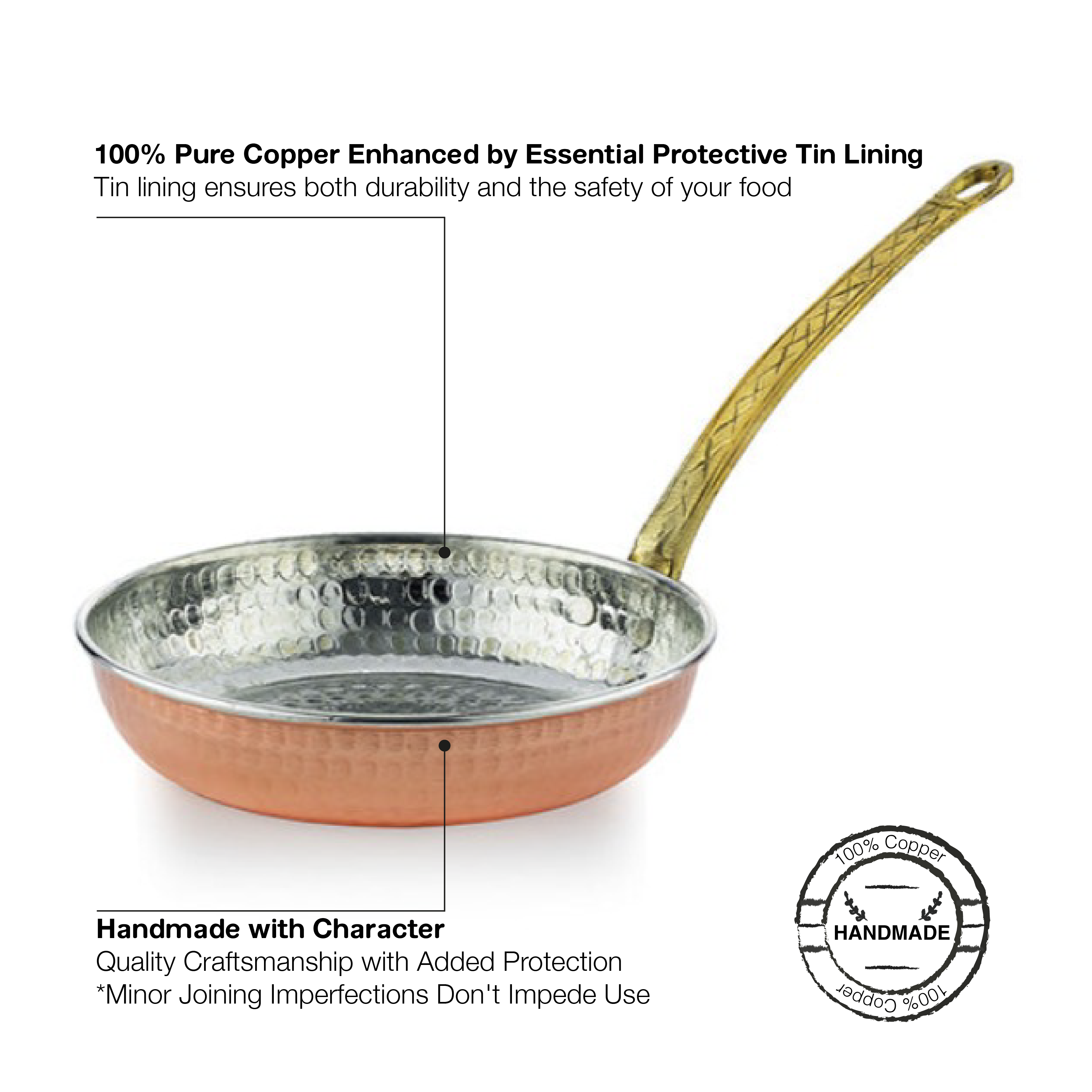Hakan - Wholesale Pan - Multipurpose Copper Cookware with Handle, 8.7"7