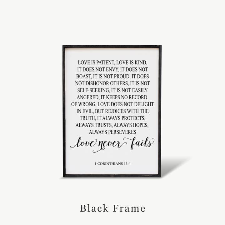 Williamraedesigns - Wholesale Art Print - Corinthians Verse Framed Print - Christian Decor7