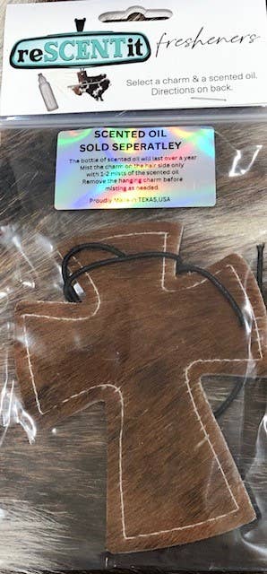 reSCENTit ~ Red Dirt Leather - Wholesale Car Freshener - Unisex - 2P-HAIR ON HIDE reSCENTable CHARMS  7