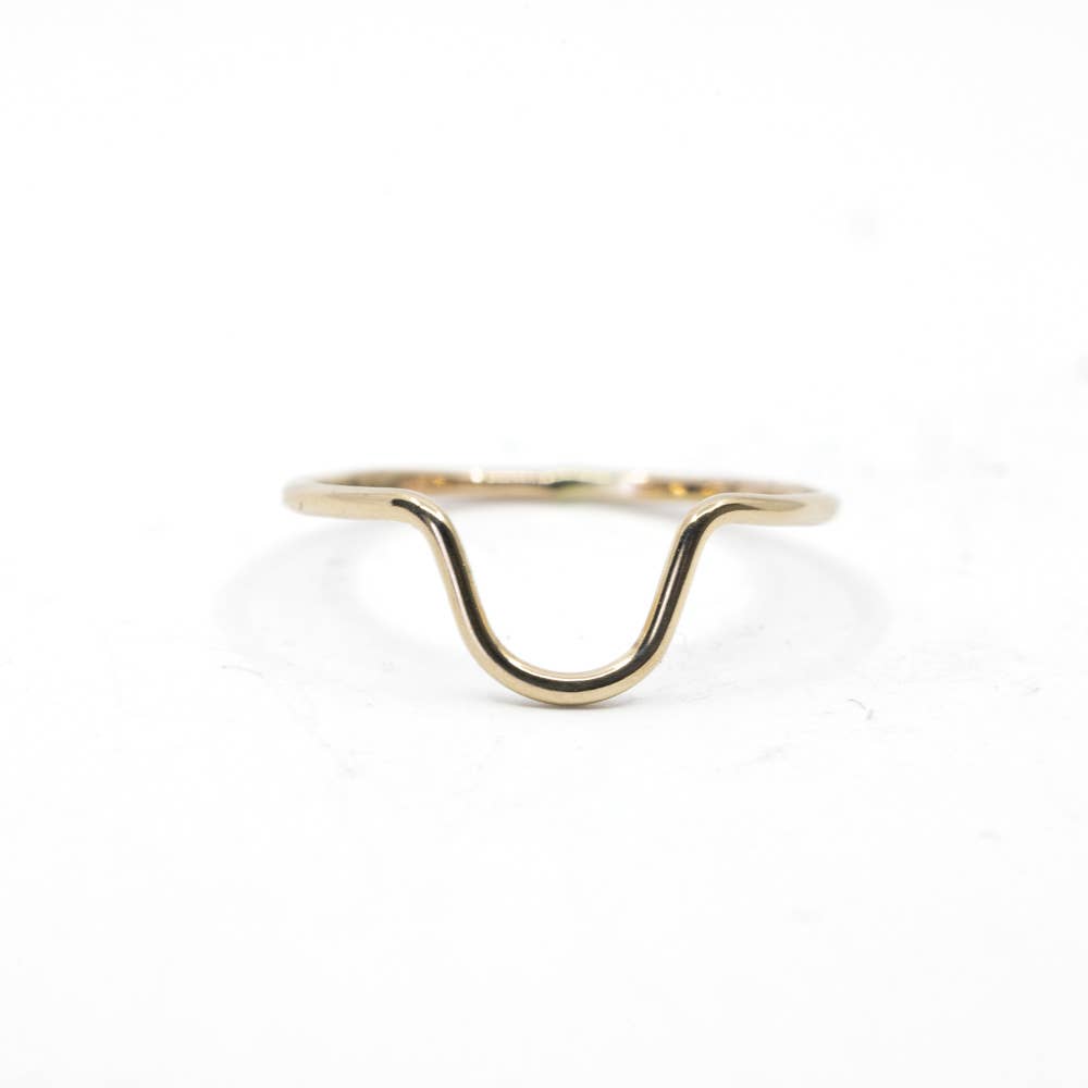 The Land of Salt - Wholesale Band/Stacked Ring - Curved Stacking Ring in Gold Filled1