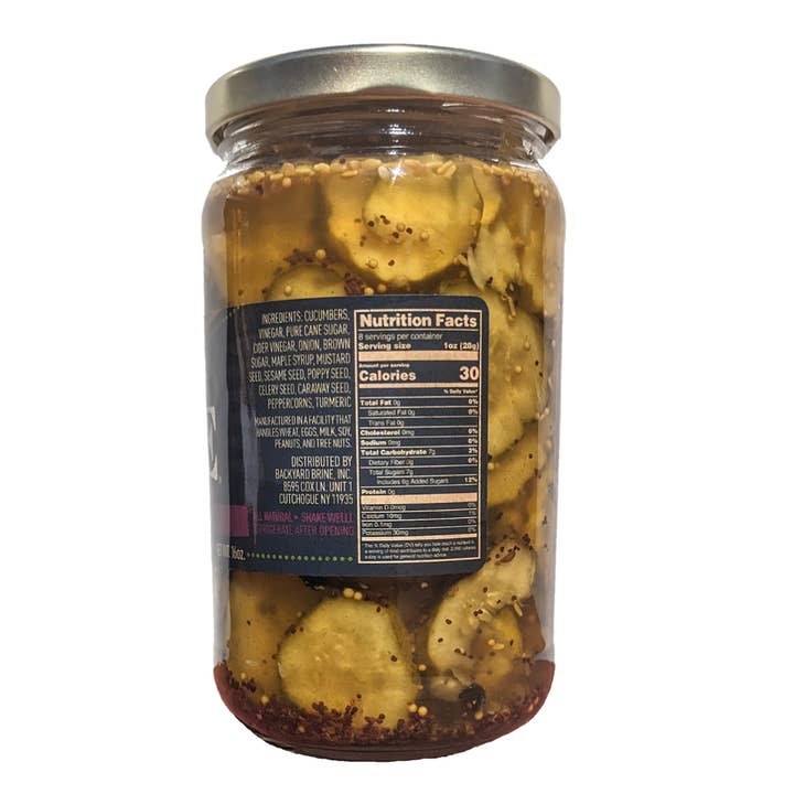 Backyard Brine - Wholesale Pickled vegetables - Everything - Bread & Butter Pickles, 16 oz2