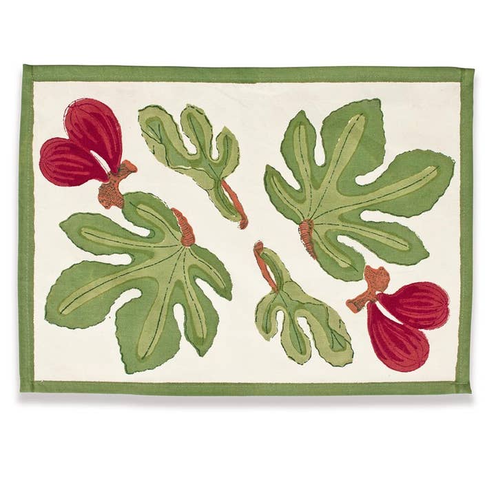 Fig Red/Green Mats - Set of 6 for wholesale by Couleur Nature