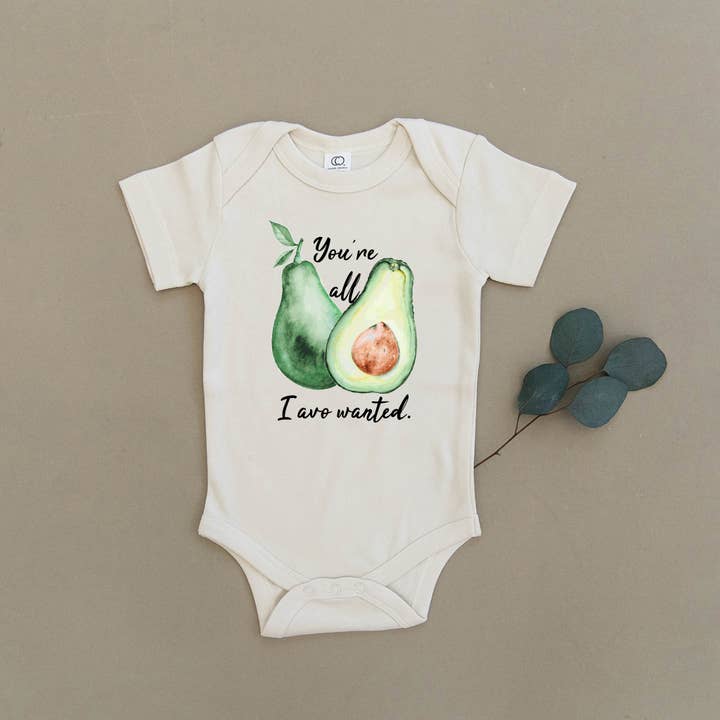 Urban Baby Co. - Wholesale Bodysuit (Non-Footed) - Baby - You're All I Avo Wanted Avocado Organic Baby Onesie & Tee
