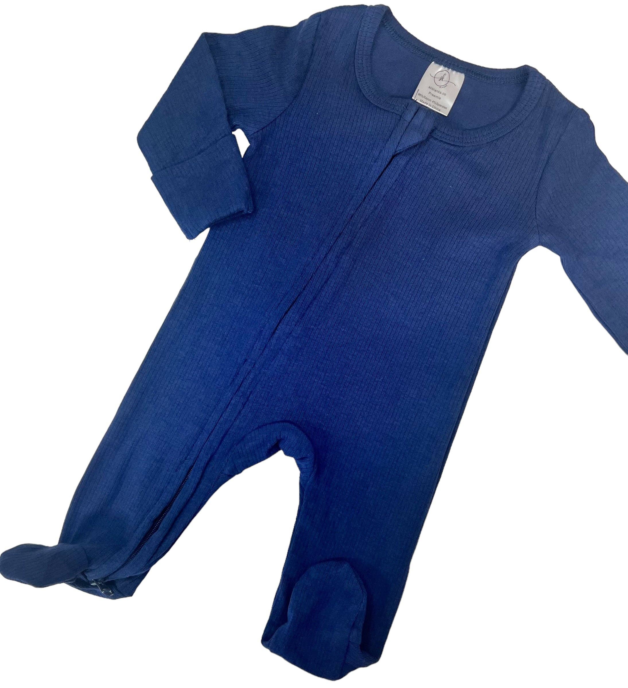 SK Blanks - Wholesale Jumpsuit - Baby - Ribbed Footie-Non Ruffle2