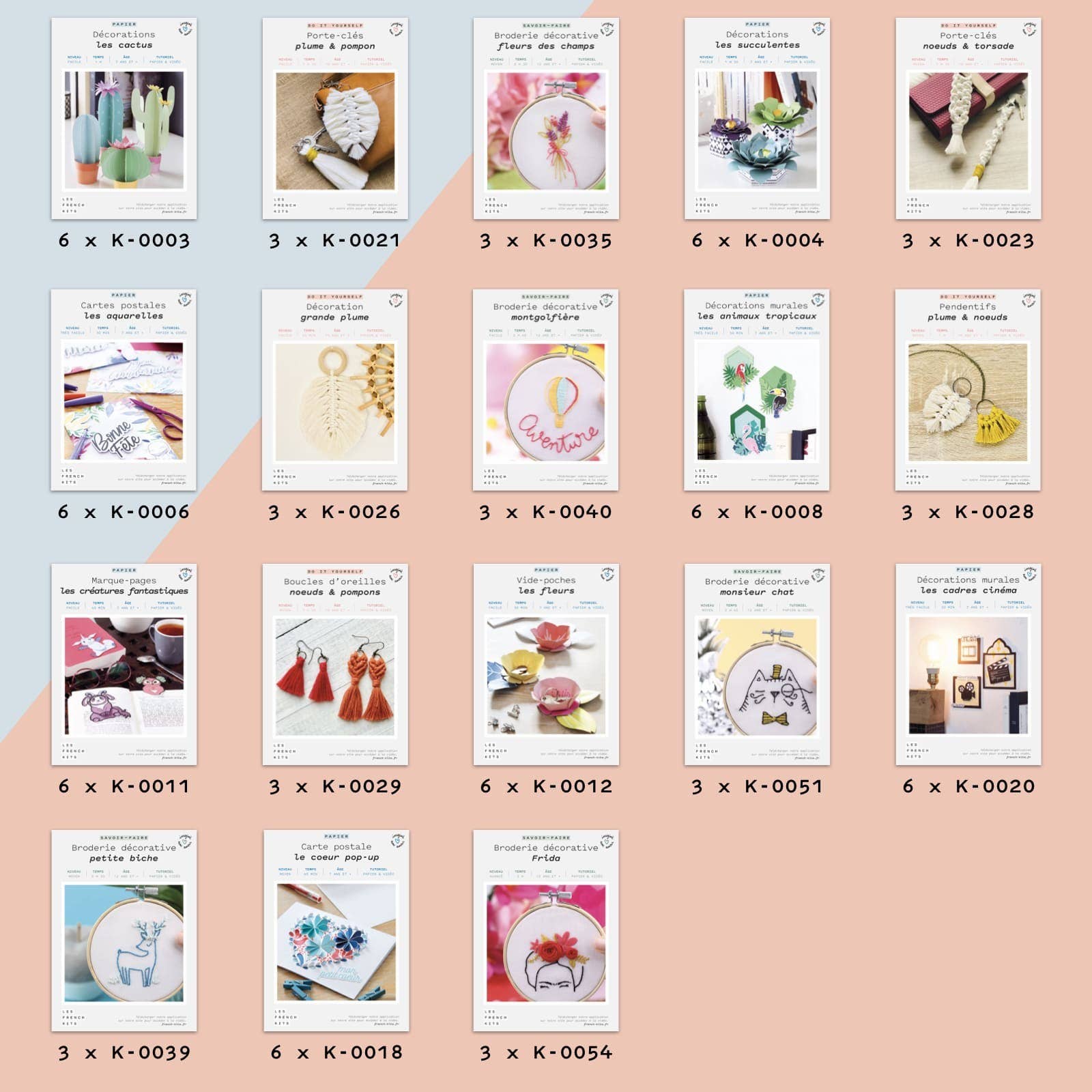 French Kits - Wholesale DIY Craft Kit - Implantation offer: 78 kits+Free display2