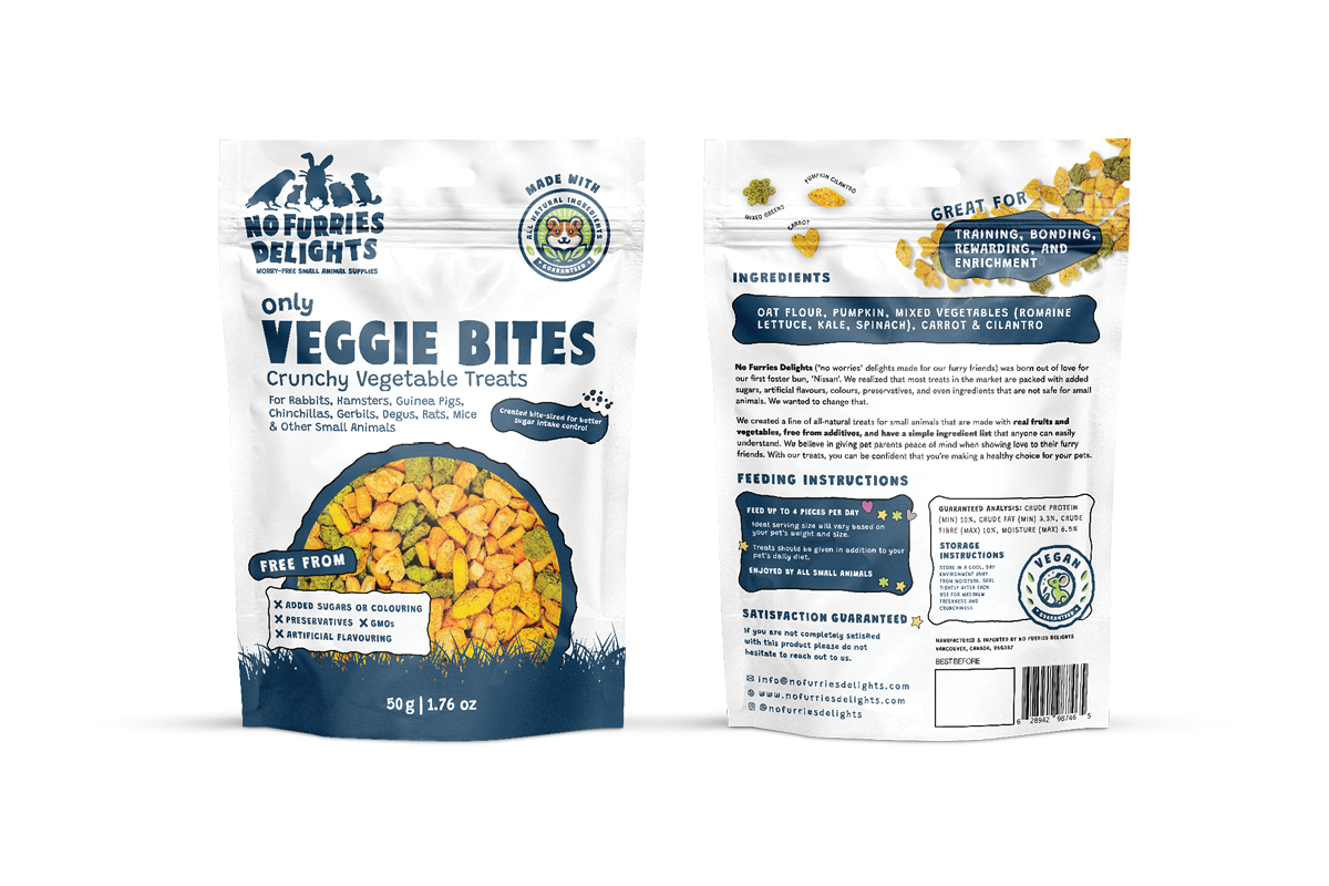 No Furries Delights - Wholesale Pet Supplement - Not Cat/Dog - Only Veggie Variety Pack | Healthy Small Animal Treats 2