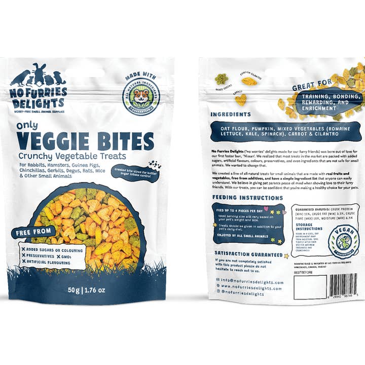 No Furries Delights - Wholesale Pet Supplement - Not Cat/Dog - Only Veggie Variety Pack | Healthy Small Animal Treats 2