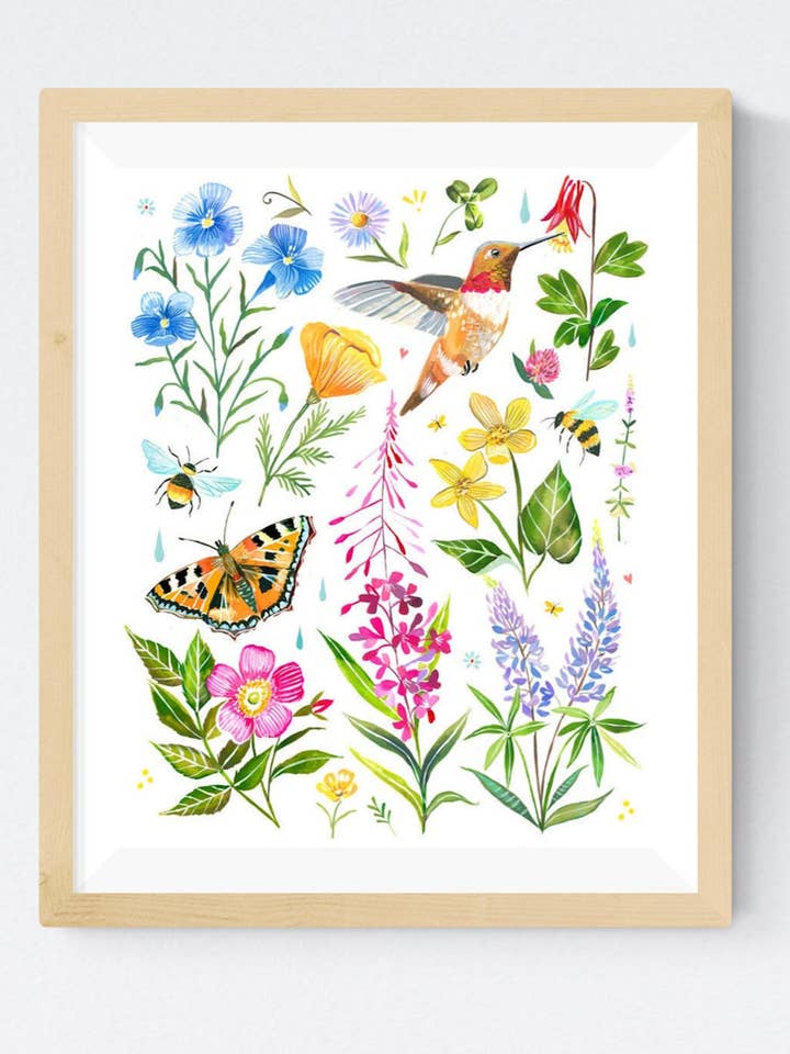 Oregon Garden Print for wholesale by Katie Daisy
