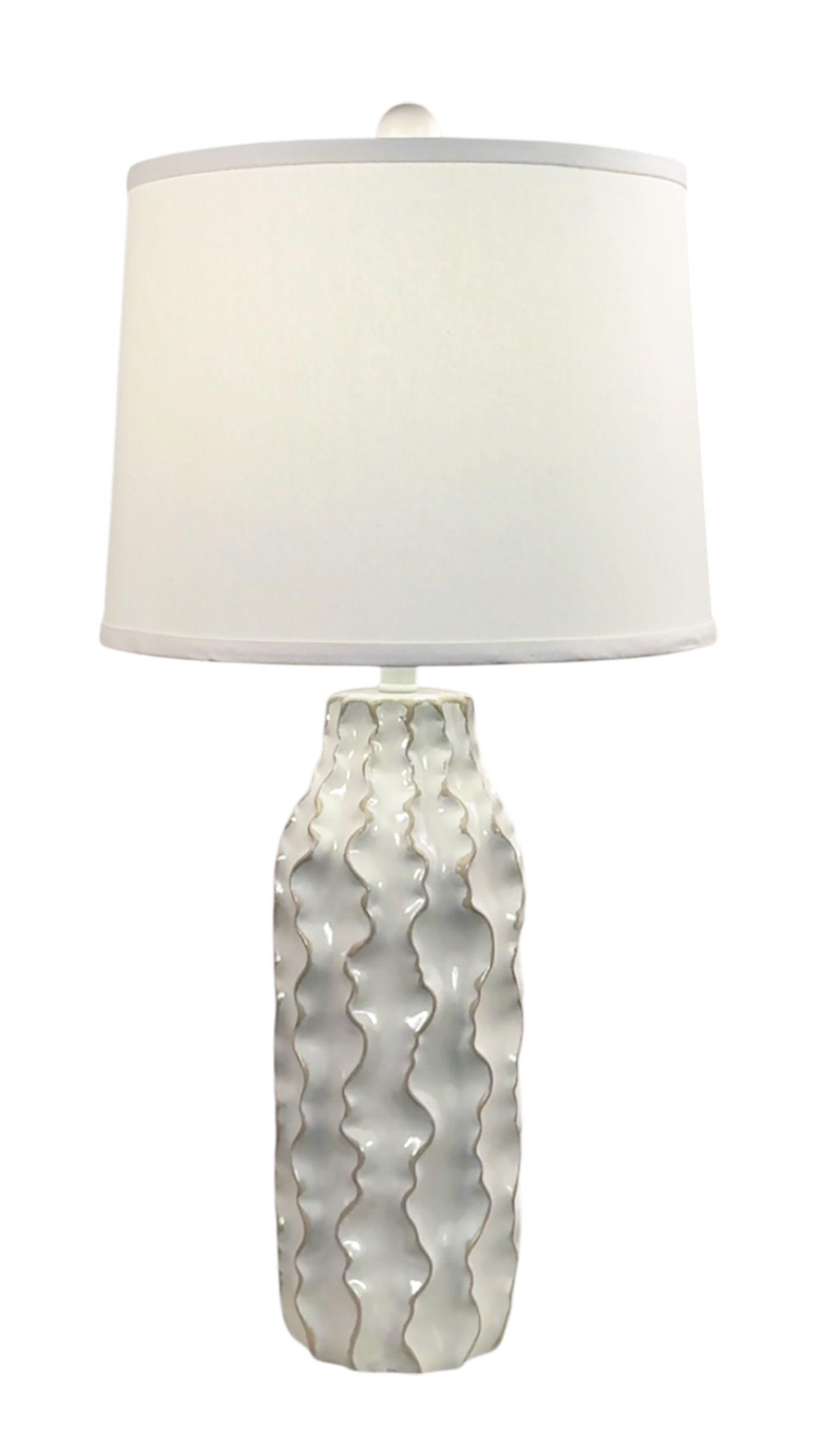 Coast Lamp Mfg - Wholesale Accent/Desk Lamp - NUDE/SISAL FLUTED WAVE TABLE LAMP1
