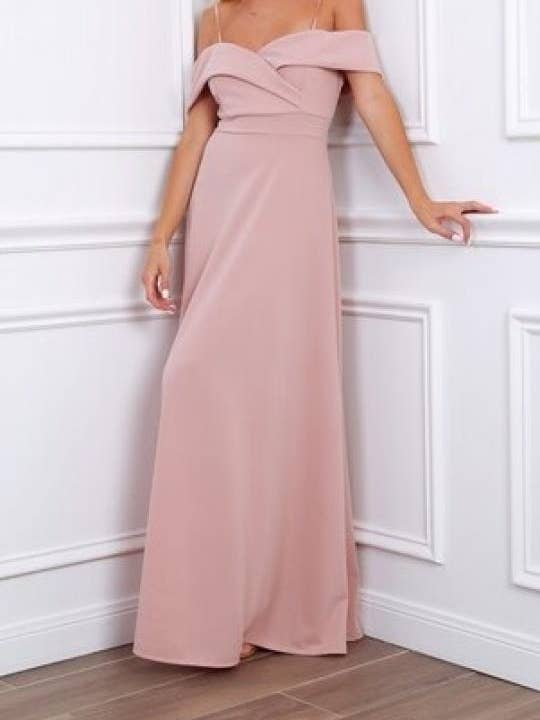 Alice'Desir - Wholesale Gown - Women's - 8892 A-line dress with boat neckline31