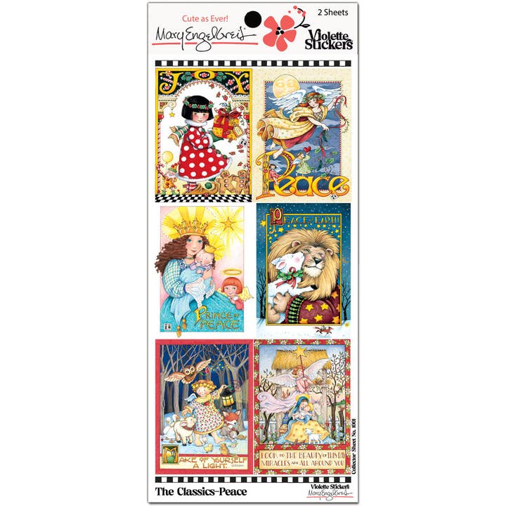 Violette Stickers - Wholesale Sticker - ME1001 Mary Engelbreit® Classics Peace Stickers