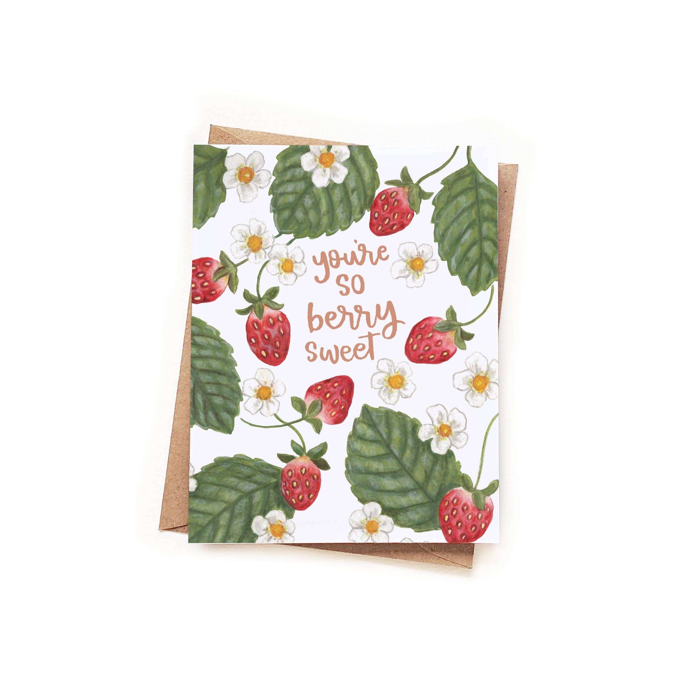 Sketchy Notions - Wholesale Love Card - You're So Berry Sweet Strawberries Card0